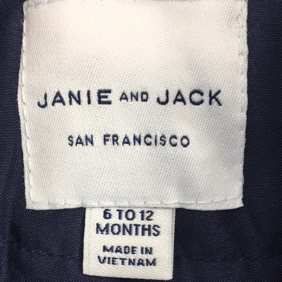 Janie+Jack Girls Navy Blue Dress Coat With Faux Fur Collar Size 6-12m NWT - Picture 6 of 8